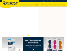 Tablet Screenshot of ohropax.de